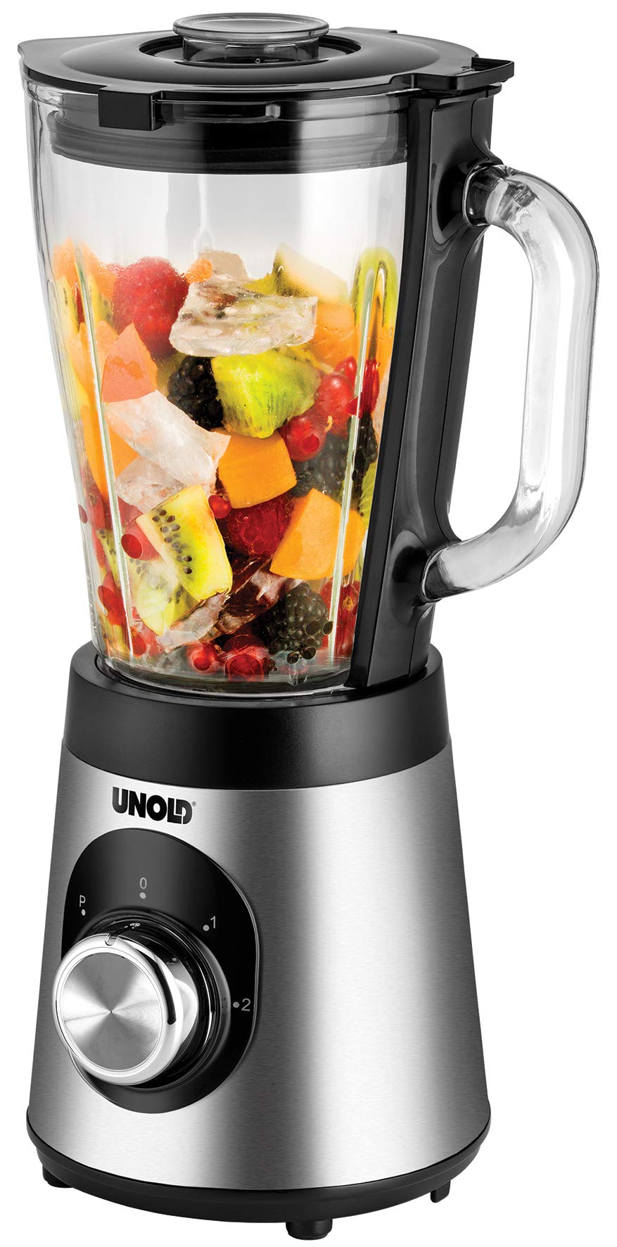 Unold 78625 Standmixer Edel - 1,5 L Volumen, Schwarz, bis 25000 U/Min, mit Edelstahlmesser, BPA-frei