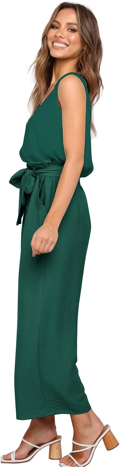 FANCYINN Frauen 2 Stück Casual Trainingsanzug Sommer Ärmelloses Tank Top Hose mit hoher Taille und T