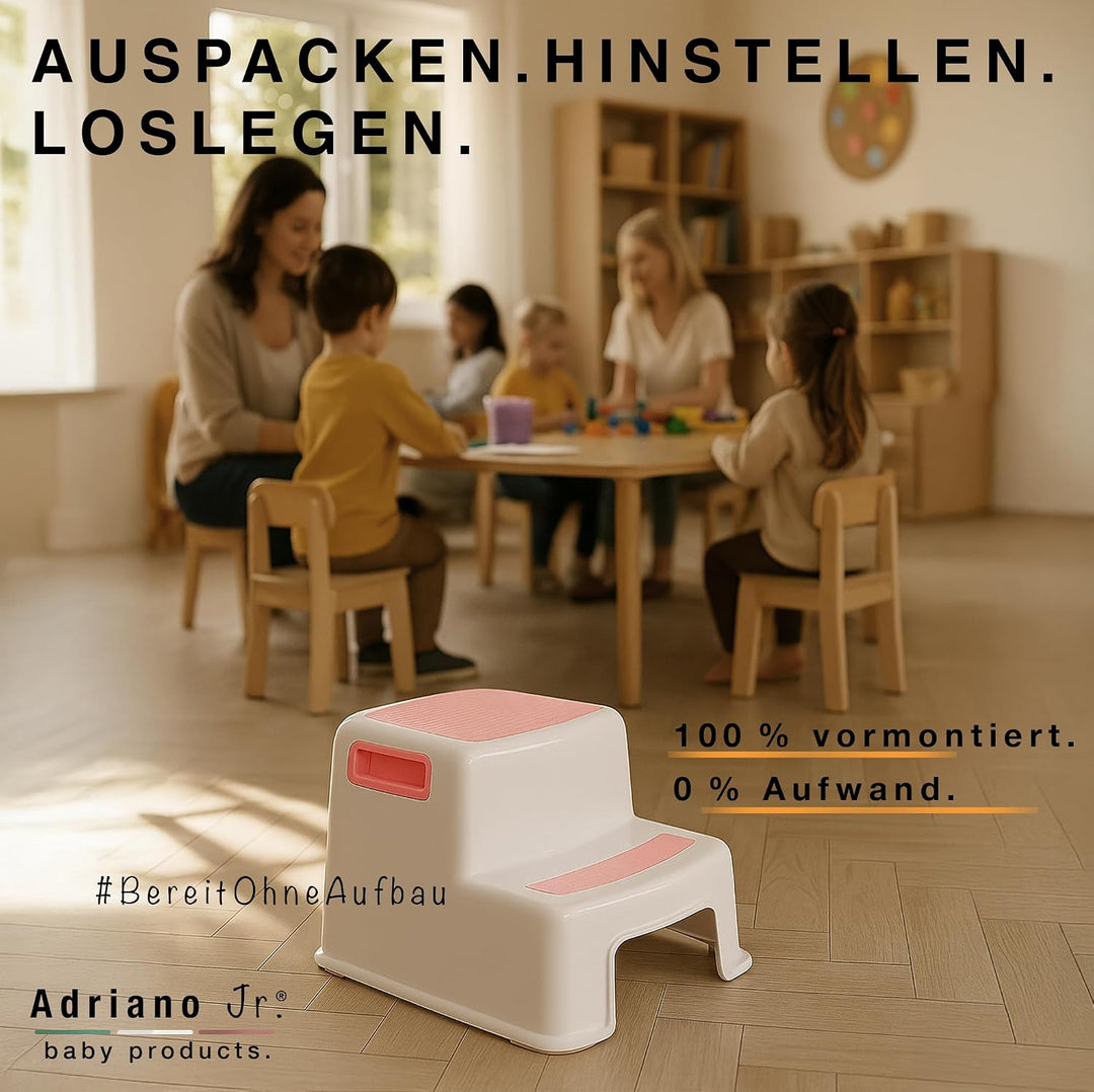 AP® Trittstufe I Tritthocker Kinder Kunststoff I Erwachsene & Kinder I Kinderhocker zweistufig I Kin