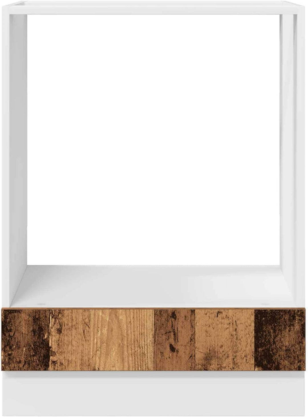 vidaXL Backofenschrank Riga Altholz 60 x 46 x 81,5 cm Holzwerkstoff, Grosser Stauraum, Langlebiger K