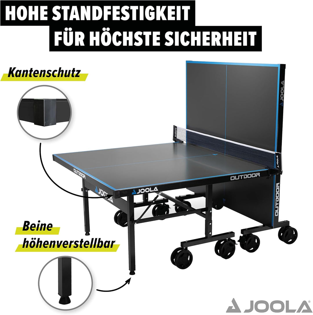 JOOLA Tischtennisplatte Outdoor - Profi Tischtennistisch 6MM Aluminium-Verbundoberfläche - wetterfes