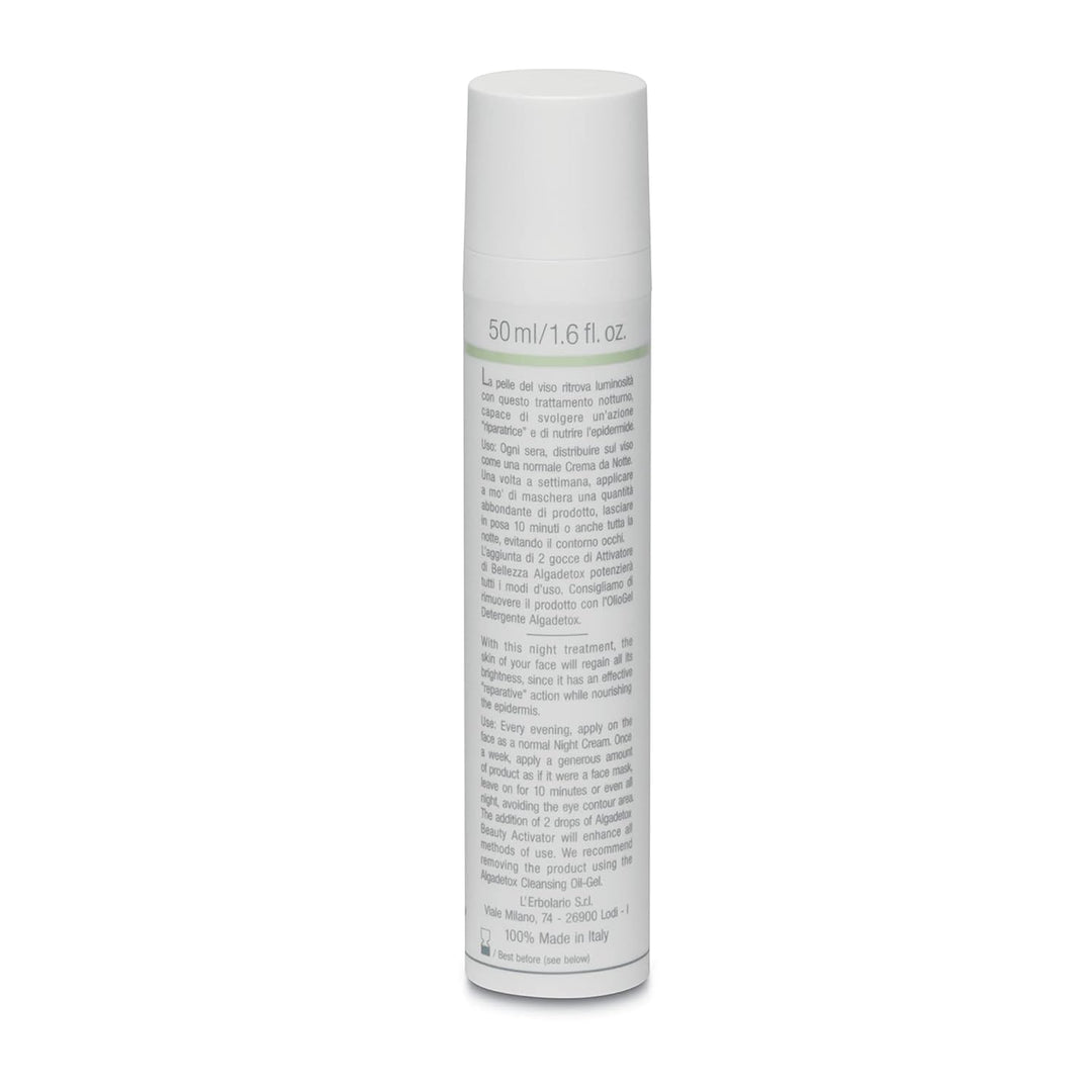 L'Erbolario ALGADETOX Crememaske / Nacht Repair Behandlung für das Gesicht, 50 ml