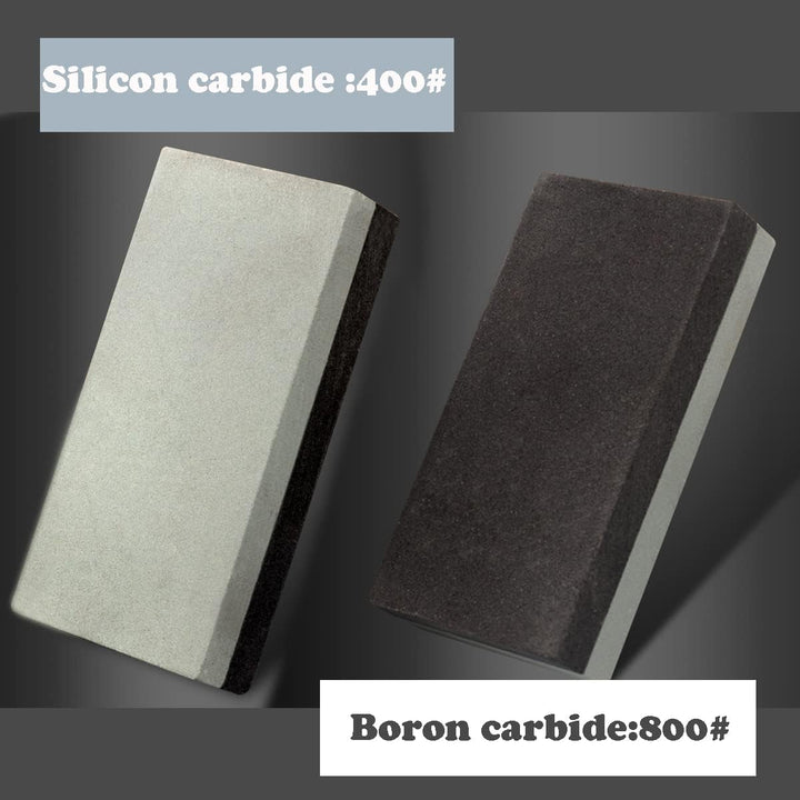 CBRIGHT Schleifstein, doppelseitig, 400#/800# Kombination, Taschengrösse, Schleifstein, Siliziumkarb