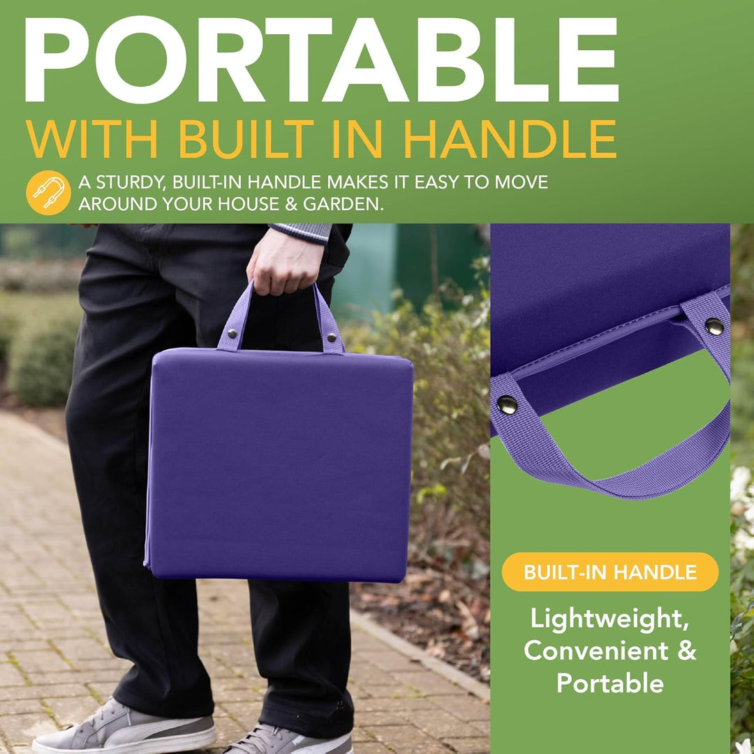 BLOSTM Extra dicke Garten-Knieunterlage – grosse, faltbare Garten-Knieunterlage mit Griffen – wasser