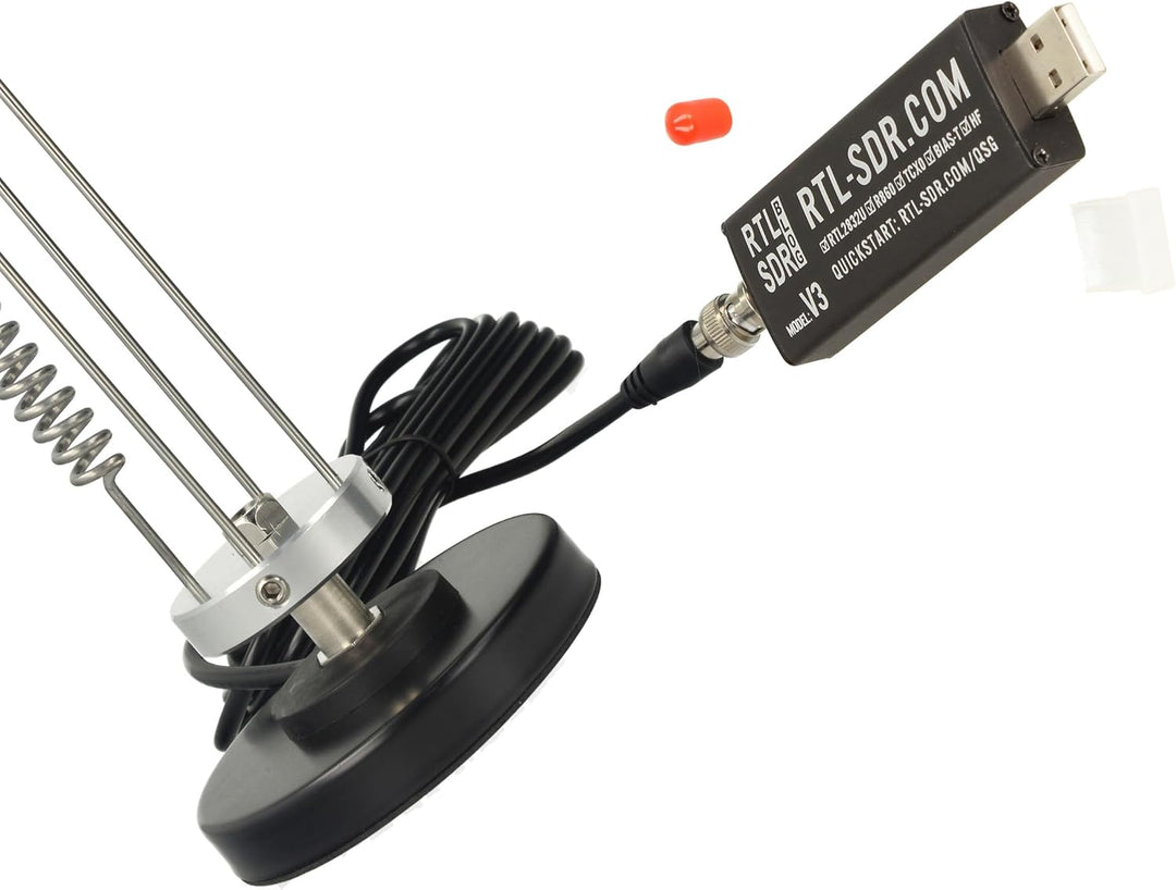 RTL-SDR Blog V3 USB SDR Empfänger Set mit Skyscan Mobile Scannerantenne 25–2000 MHz | R860/R820T2 RT