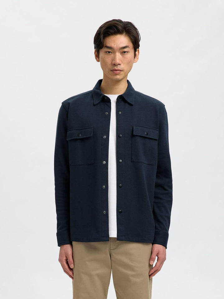 SELECTED HOMME Male Overshirt Klassisches S Blau (Navy Blazer), S Blau (Navy Blazer)