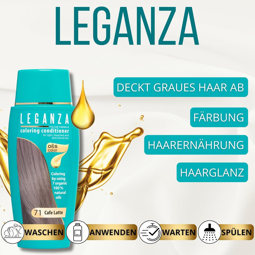 Haartönung Conditioner - 71 Café Latte - Semi Permanente Blonde Haarfarbe - Haarfärbemittel Für Blon