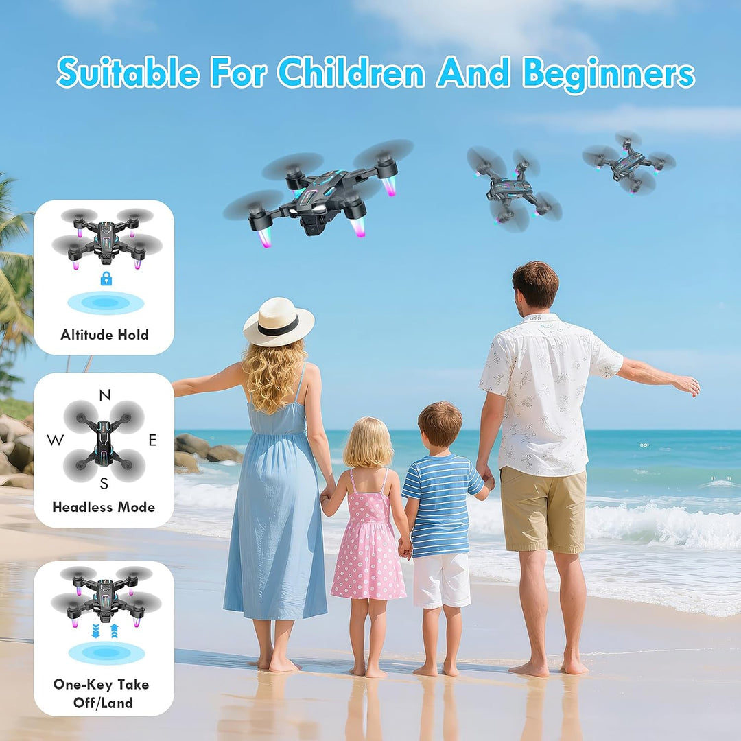 Drohne mit Kamera 8k, Bürstenloser Motor, Faltbare Drohne, 360°Flip, Headless Mode, WiFi, Flugbahnfl