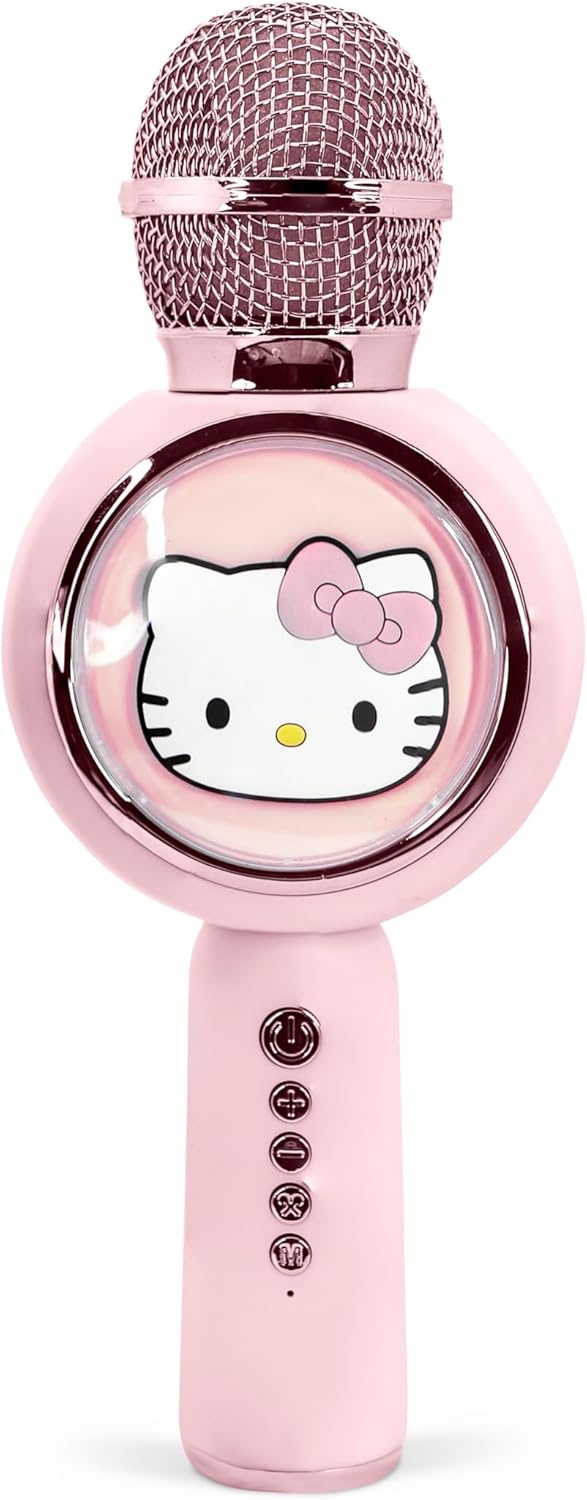 Hello Kitty Karaoke-Mikrofon mit kabellosem Lautsprecher und LED-Leuchten