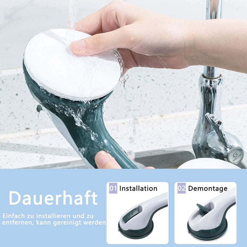 XMTECH 360°Drehbarer Duschhocker Duschstuhl Badehocker+ Badewannengriff Haltegriff Saugnapf Haltegri