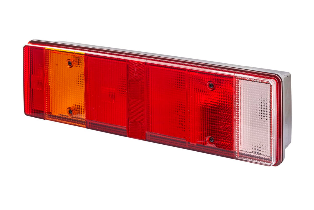 HELLA - Heckleuchte - Glühlampe - 24V - Anbau/geschraubt - Lichtscheibenfarbe: mehrfarbig - Stecker:
