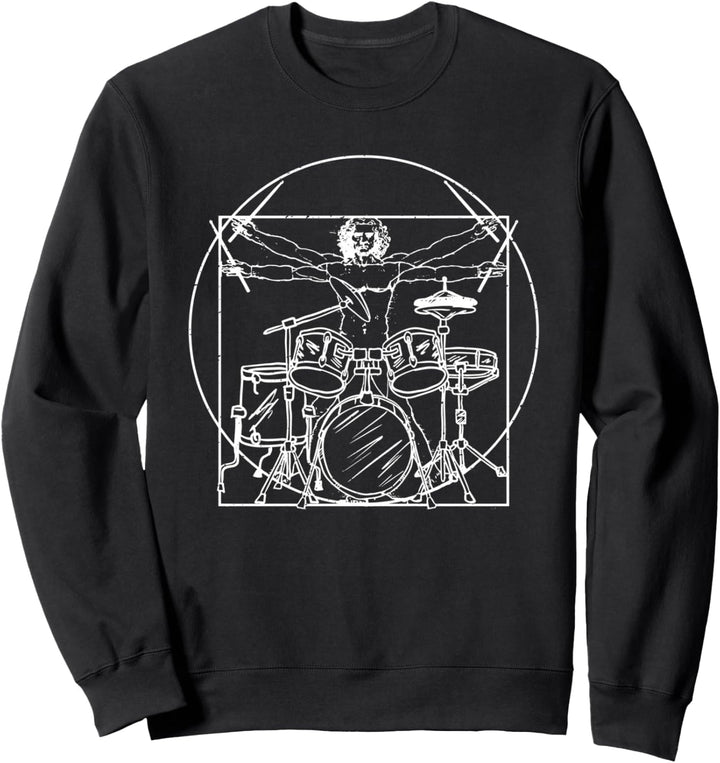 Schlagzeug Geschenk: Da Vinci Zeichnung Sweatshirt