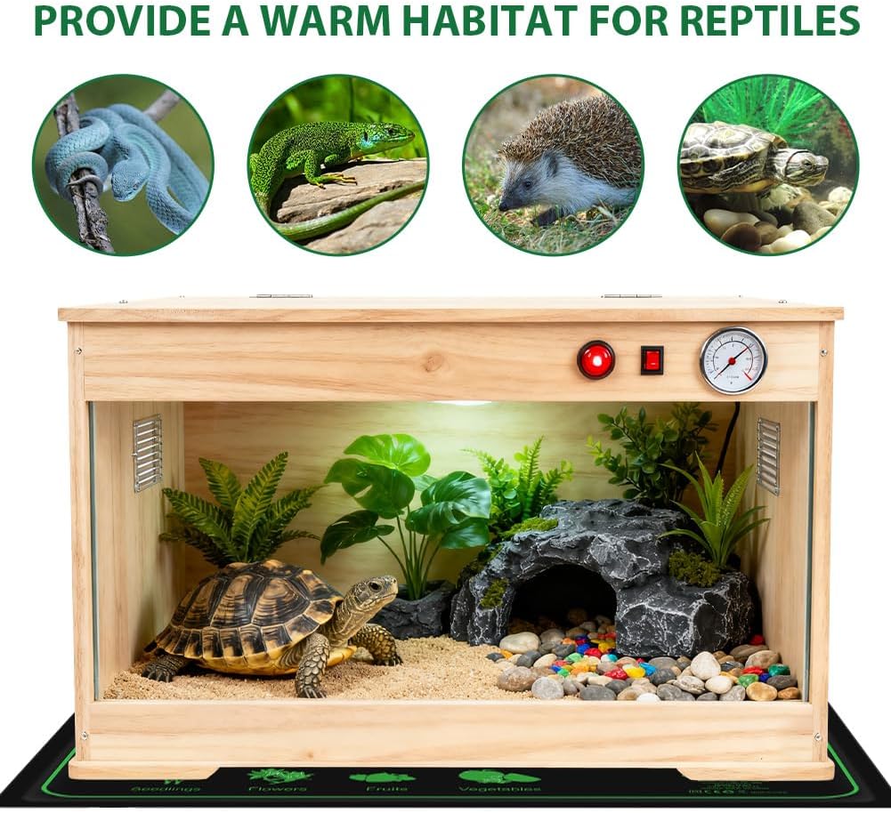 70W Heizmatte Pflanzen mit Thermostat - Schnelle Erwärmun, Feuerschutz, Wasserdicht - Sämlinge Heizm