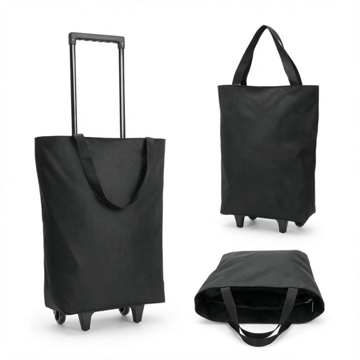2-in-1 Einkaufstrolley, 30x20x42cm Einkaufstasche auf Rollen, Tragbare Multifunktionale Faltbare Ein