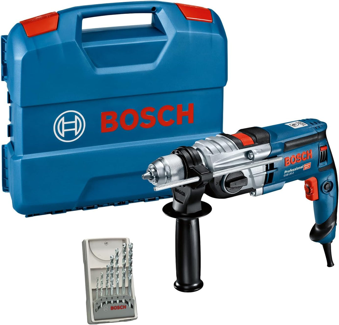 Bosch Professional Schlagbohrmaschine GSB 20-2 (Leistung 850 Watt, Leerlaufdrehzahl 3.000 min-1, mit