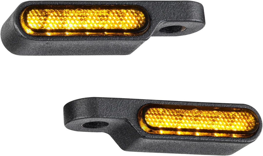 ToXx Motorrad LED Mini Blinker Custom Short für Lenker Armatur Gabel Schwinge e-geprüft universal fü