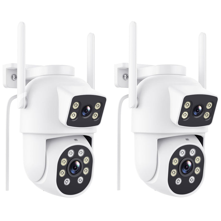 Reobiux 3K Überwachungskamera Aussen mit Doppelobjektiv, PTZ Outdoor WLAN IP Kamera Überwachung Auss