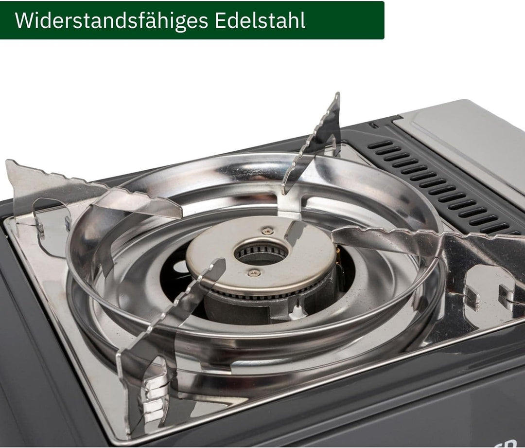 BRUNNER: Gas-Kochplatte Einflammig Outdoor - Mit Piezozündung 2,2 kW - Gasherd Mit Zündsicherung - D