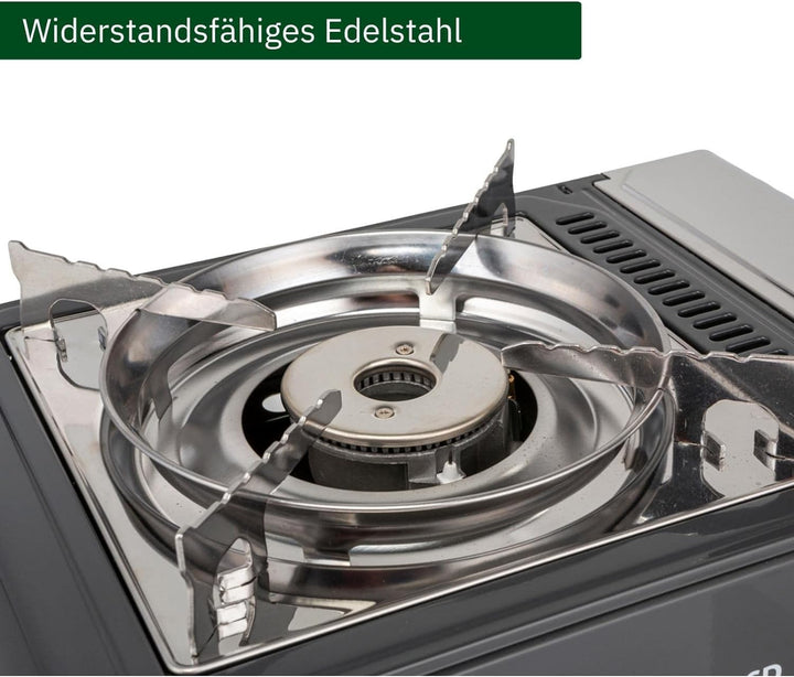 BRUNNER: Gas-Kochplatte Einflammig Outdoor - Mit Piezozündung 2,2 kW - Gasherd Mit Zündsicherung - D