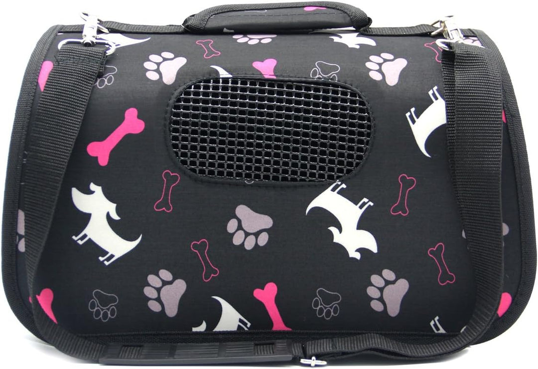 BPS Transporttasche für Haustiere, Hunde, Katzen, Tiere, 3 Grössen S/M/L zur Auswahl (L, Schwarz) BP