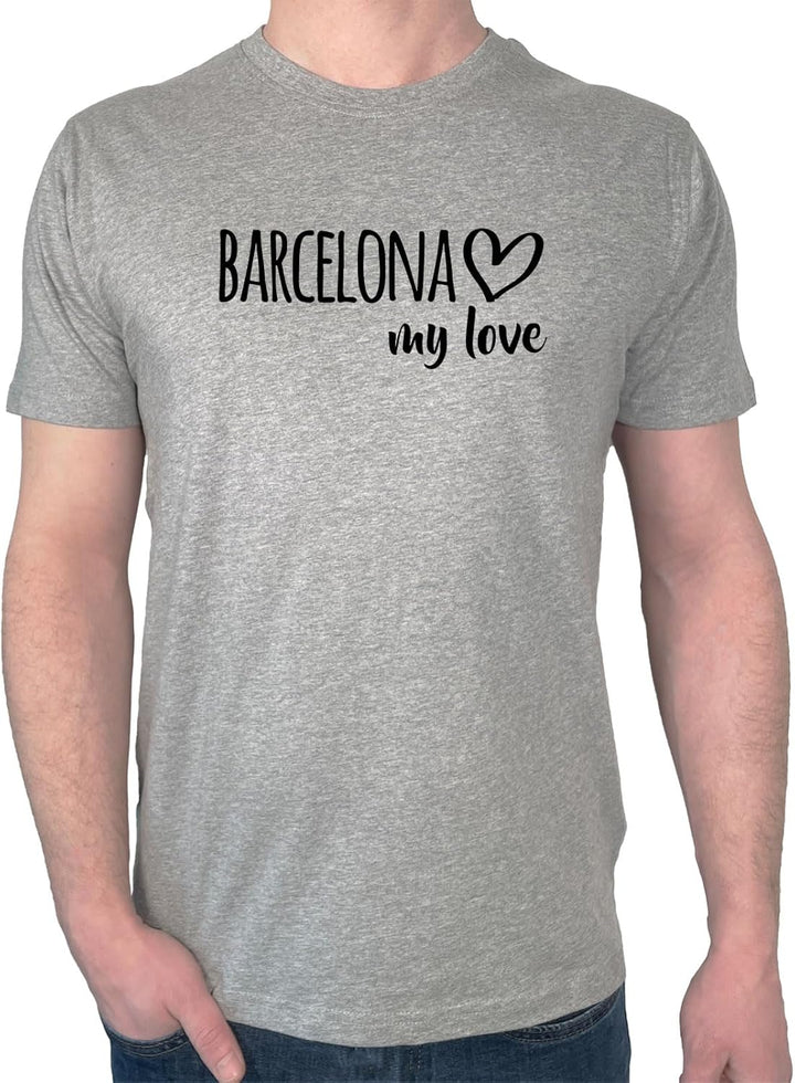 Huuraa Herren T-Shirt Barcelona My Love Bio Baumwolle Fairtrade Oberteil Grösse S-3XL für alle Fans