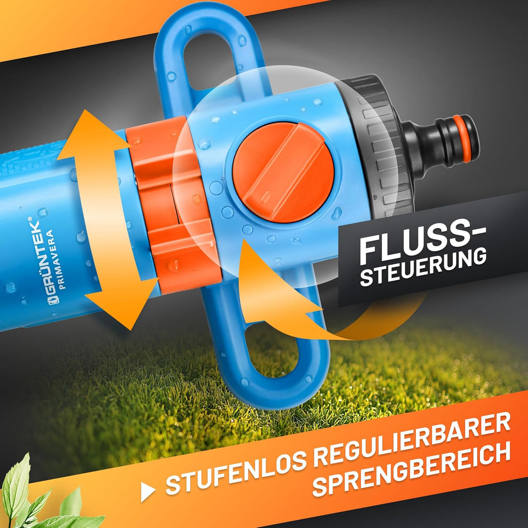 GRÜNTEK 2in1 Viereckregner Rasensprenger Multifunktions Regner grosse Fläche