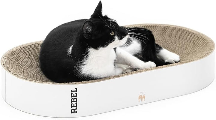 Petrebels Kratzpappe Oliver 61, Katzen Kratzbrett aus sehr stabilem Karton, Kratzkarton 63 x 35 x 10