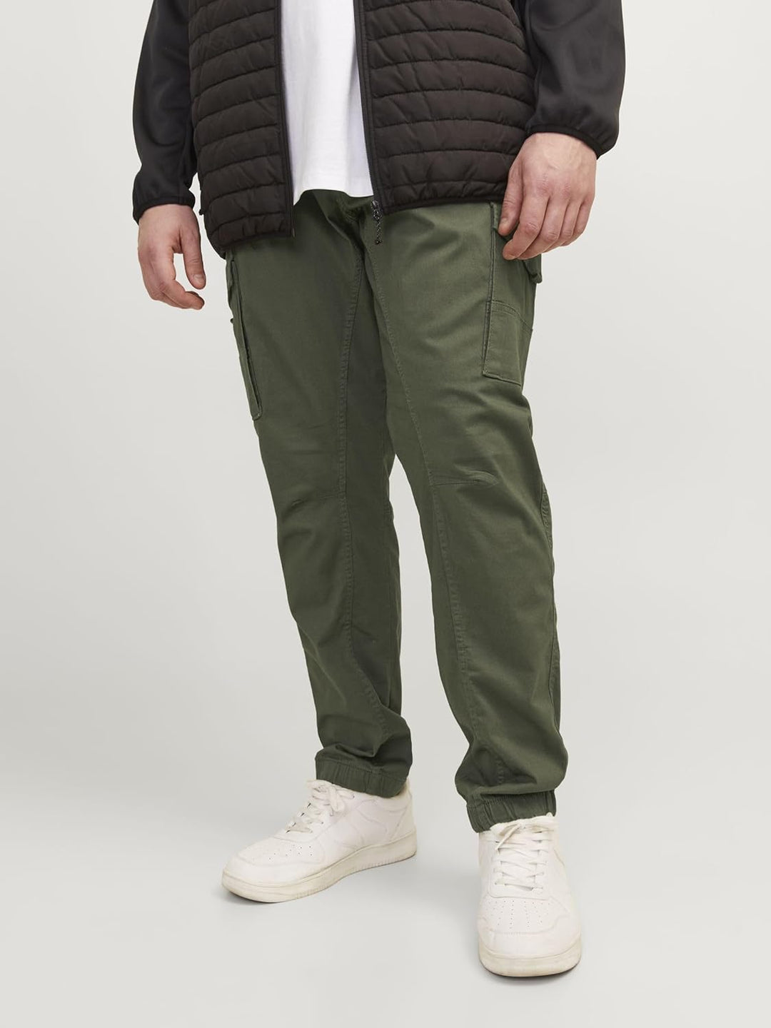 Jack & Jones Male Cargo-Hose Plus Size Slim Tapered Fit Cargo-Hose 40W / 30L Olive Night, 40W / 30L