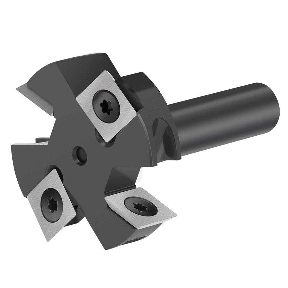 BALUGAEA Planfräser 12mm Schaft Durchmesser 45mm 4 Zähne Hobelfräser Abflachfräser Planfräser für Ob