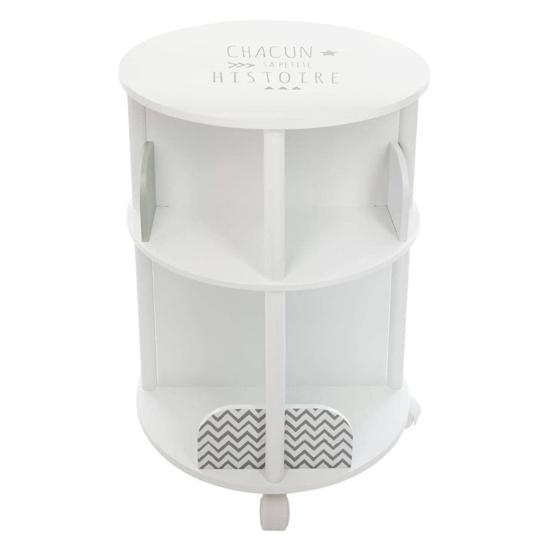 Kinderbücherregal rund - weiss und grau H 59 cm - Grau - Atmosphera créateur d'intérieur 1 Stück (1e