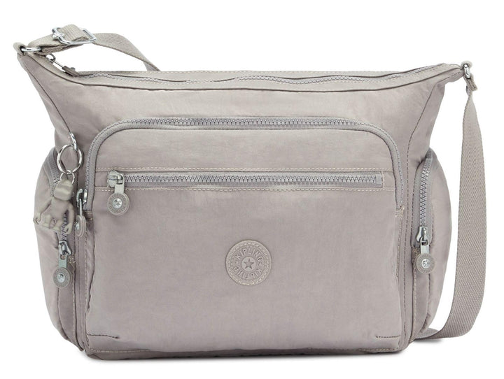 Kipling Damen Gabbie Crossbody, Grey Grau, 35.5x30x18.5 cm (B x H T) EU Einheitsgrösse Grey Gris, Ei