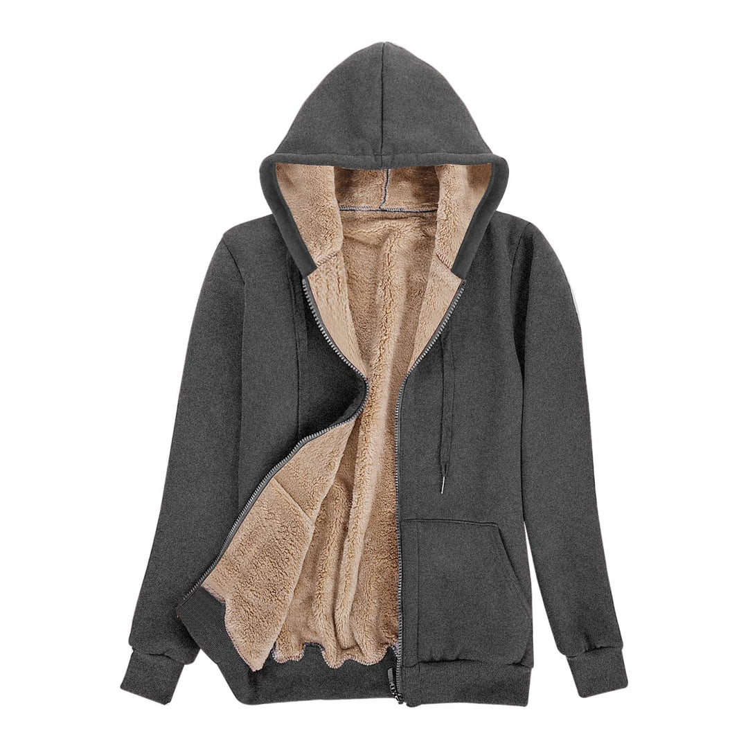 UMIPUBO Fleecejacke Damen Hoodie Kapuzenpullover Sweatjacke Warm Oberteil, Herbst Winter Sweatshirt