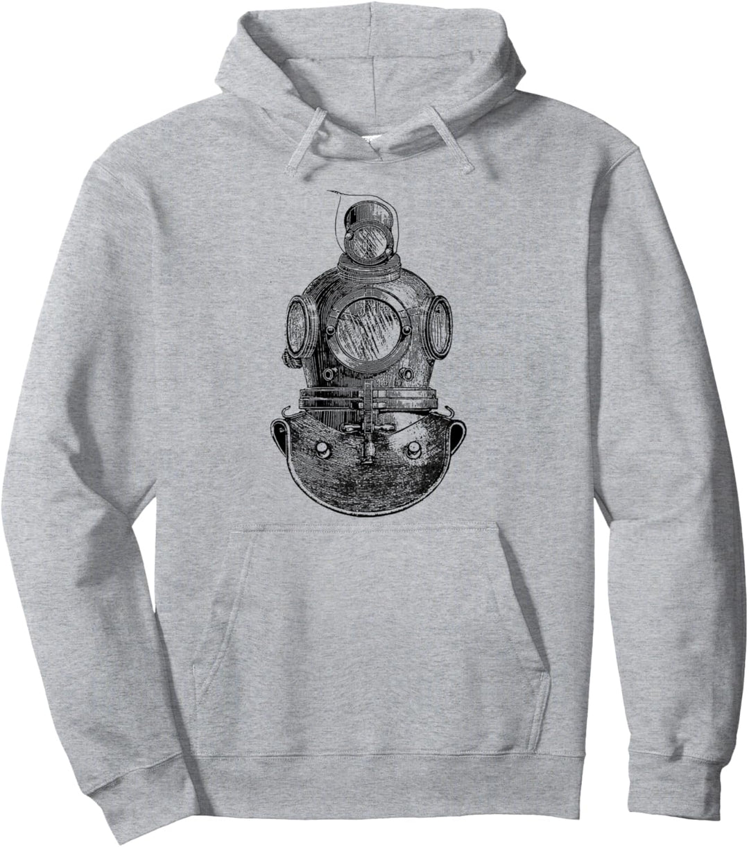 Deep Sea Diver Helmet Scuba Diver Diving Vintage Dive Pullover Hoodie