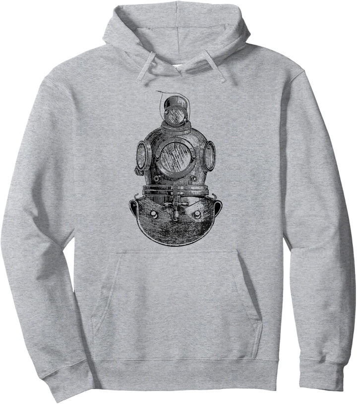 Deep Sea Diver Helmet Scuba Diver Diving Vintage Dive Pullover Hoodie