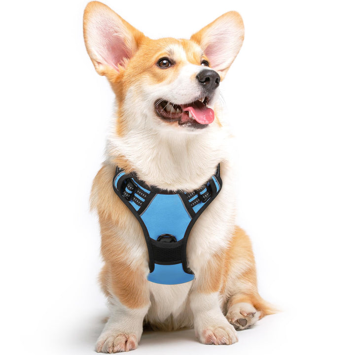 Eagloo Hundegeschirr mittelgrosse Hunde, Anti Zug Hundegeschirr mit Reflexstreifen und Kontrolle, Ve