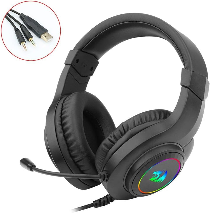 REDRAGON Hylas H260 RGB Gaming-Kopfhörer, High Definition Audio + leistungsstarke Bass, Gaming-Kopfh