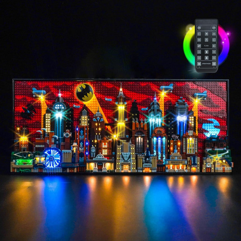 LocoLee Licht Kompatibel mit Lego Batman: Die Zeichentrickserie Gotham City 76271, Nur Lichter Set -