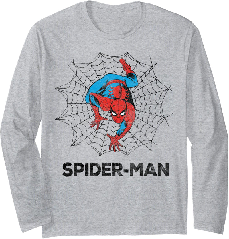 Marvel Spider-Man Giant Chest Web Portrait Langarmshirt