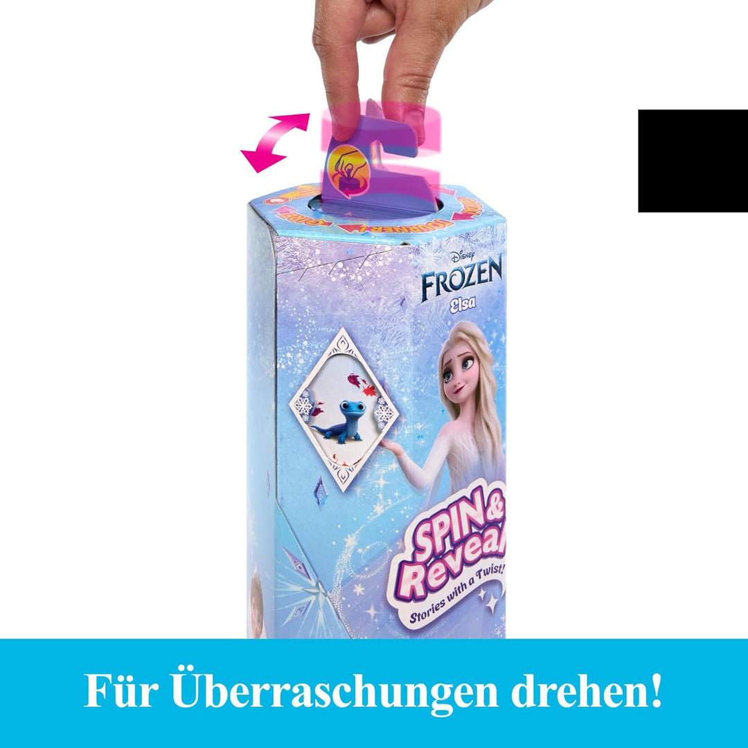 Mattel Disney Die Eiskönigin Elsa Modepuppen-Set, Spin & Reveal mit 11 Überraschungen, darunter 5 Ac