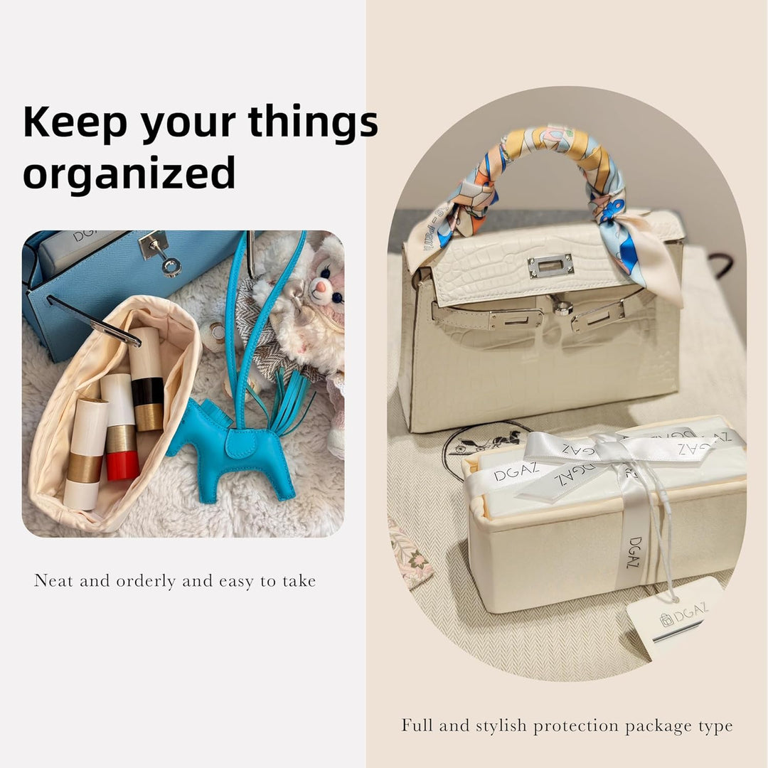 DGAZ Seide Taschen Organizer Einsatz, Taschenorganizer Tasche in Tasche Organizer für luxuriöse Tasc