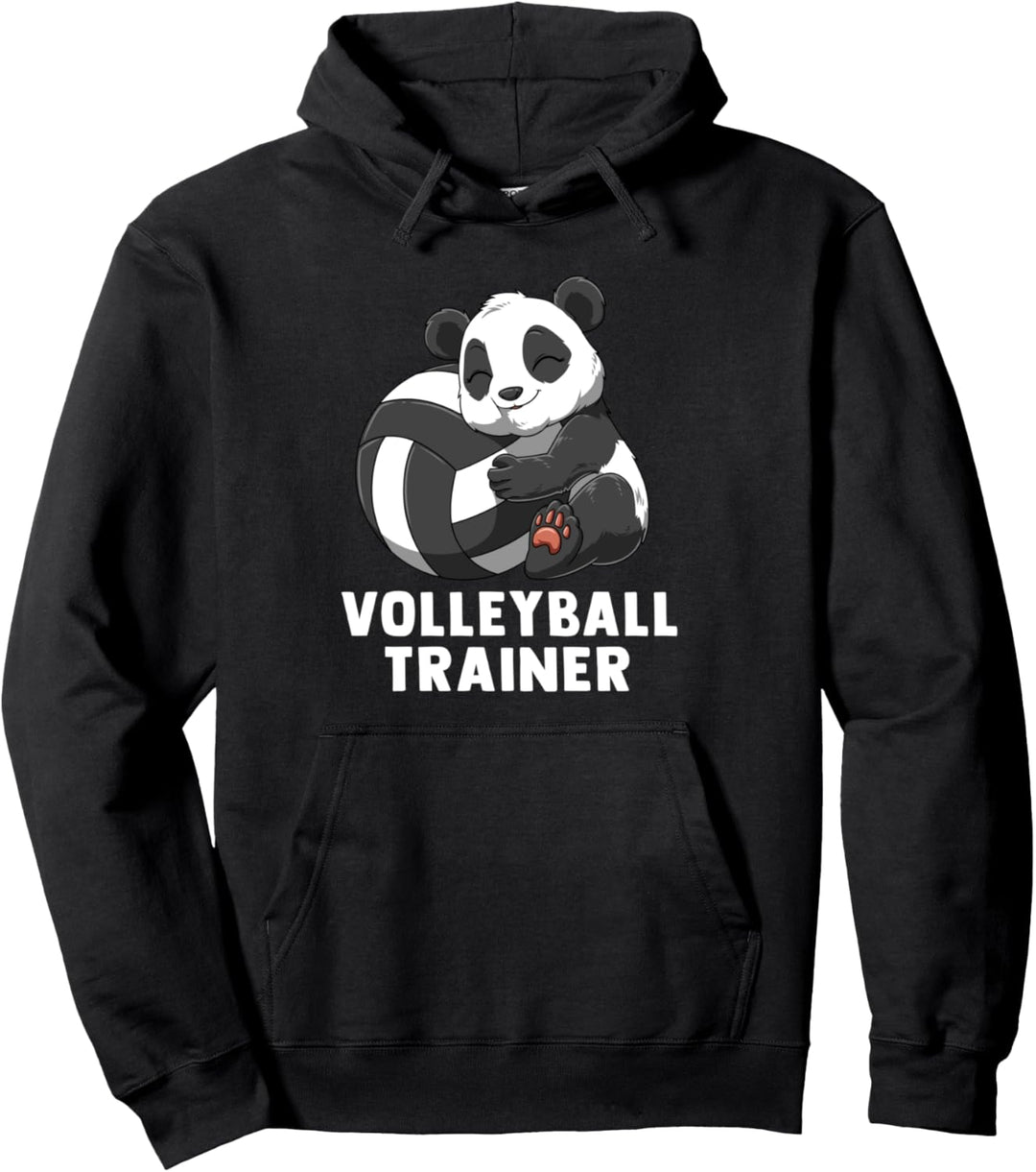 Volleyball Trainer Panda Pullover Hoodie