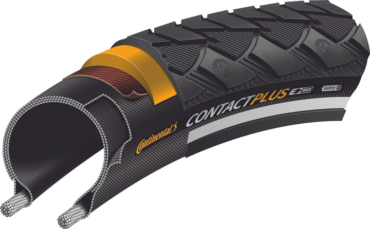 Continental Contact Plus Fahrradreifen 47-622 Schwarz, 47-622 Schwarz