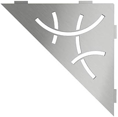 Schluter SES1D6EB Dreieckiges Eckregal für geflieste Wände, geschwungenes Design, Edelstahlmaterial,