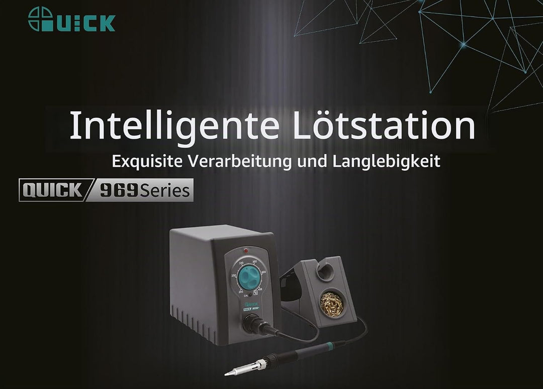 QUICK 969A+ analoge Industrie-Handlötstation 70W Arbeitstemperatur 200°-450°C regelbar, kalibrierbar