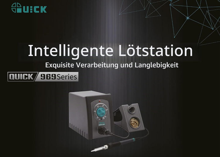 QUICK 969A+ analoge Industrie-Handlötstation 70W Arbeitstemperatur 200°-450°C regelbar, kalibrierbar