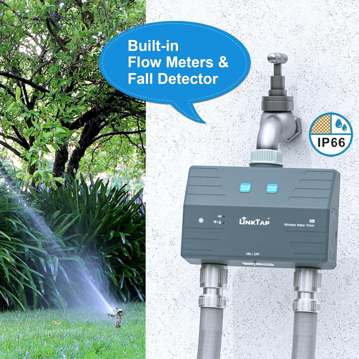 LinkTap D1 Drahtlose Bewässerungscomputer - Erfordert Gateway - Smart Wasserzeitschaltuhr mit 2 Ausg