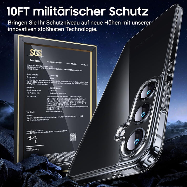 UniqueMe für Samsung Galaxy S24 Hülle, 5-in-1-Set Handyhülle für Samsung S24 Case Rundumschutz Schut