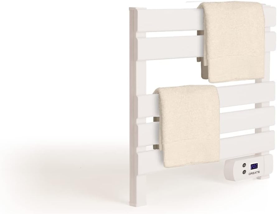 CREATE / WARM Towel Mini 150W / Elektrischer Badheizkörper Weiss / 52,3x8x55,8cm / Leise, geringer V