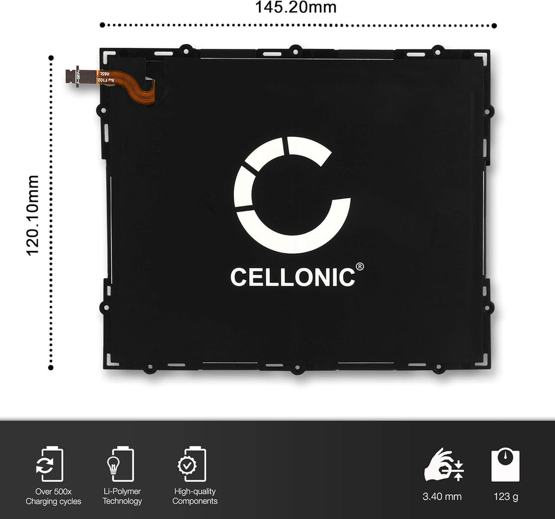 CELLONIC, Akku für Tablet kompatibel mit Samsung Galaxy SM-T580 Tab A 10.1, SM-T585 A (3.8V, 7300mAh