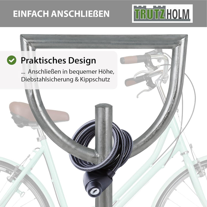 TRUTZHOLM 2x Fahrradanlehnbügel 115x56 cm Stahl feuerverzinkt Rohrdurchmesser Ø 60 mm Fahrradständer